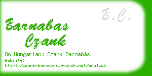 barnabas czank business card