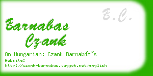 barnabas czank business card